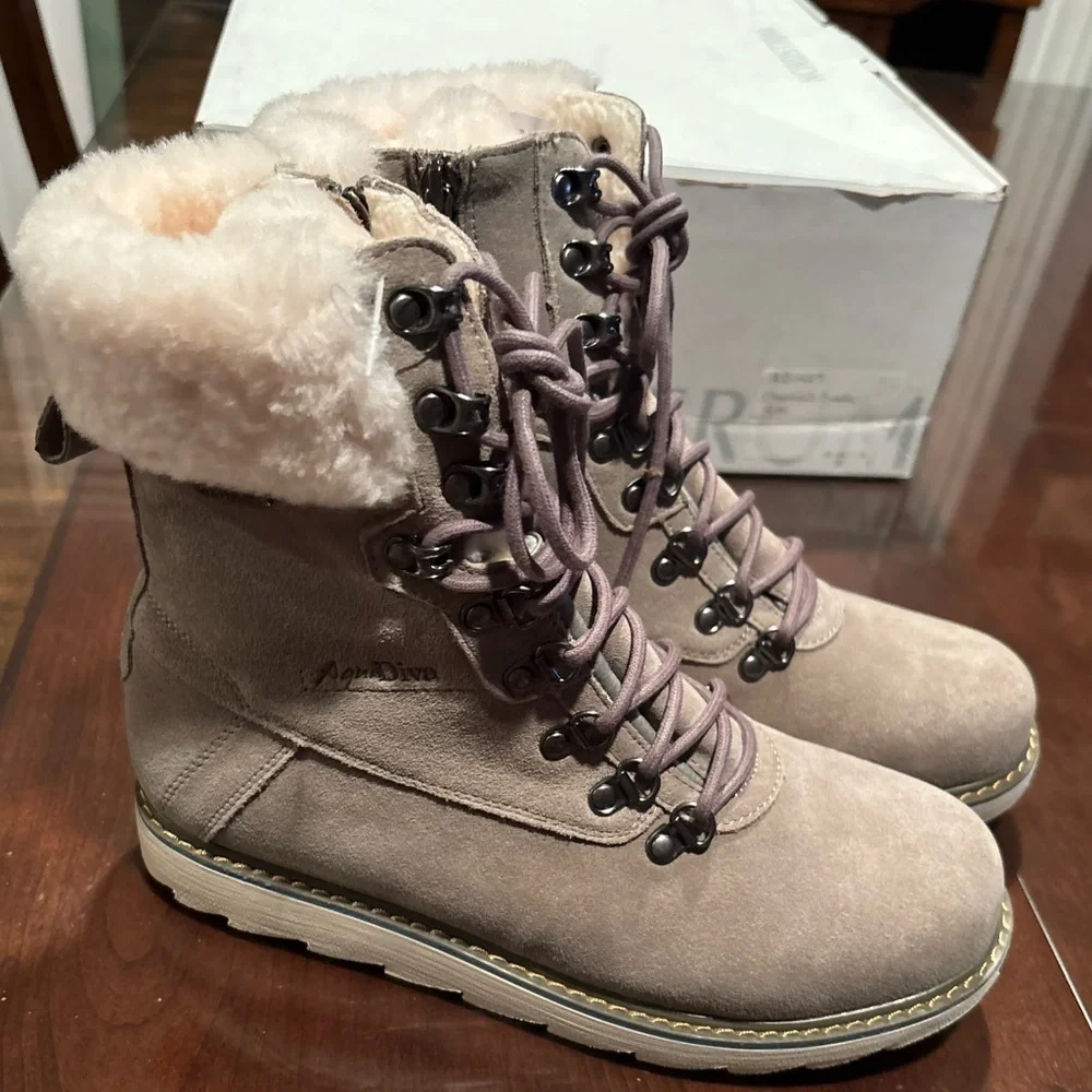 AQUA DIVA Dunedin Ice Grip sole Waterproof Snow boots size 9